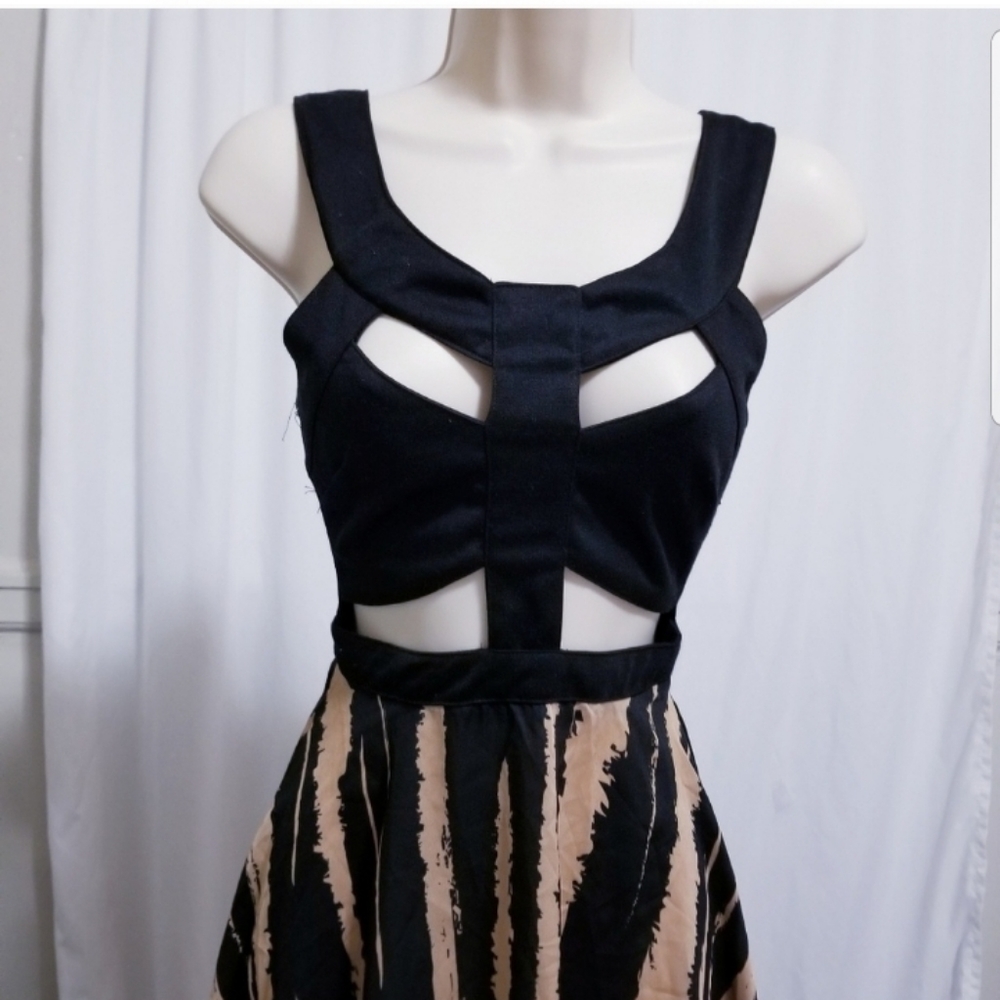 Caged High Low Dress